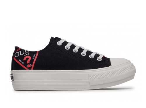 Sneakers donna|GUESS FL5HAM-ELE12 similpelle bianco con platform e  borchie|Shop online|Shoe Center
