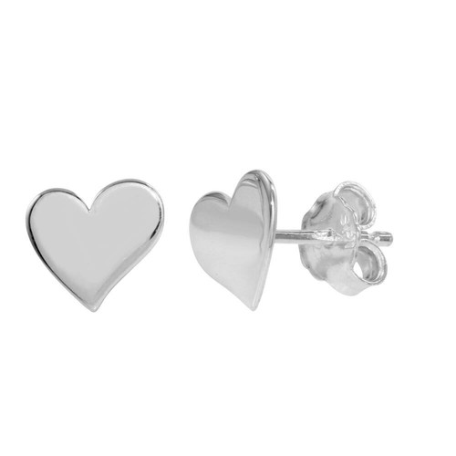 Orecchini forma cuore e zirconi - Argento 925