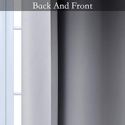 Cortinas oscurecedoras habitación Ombre 52"W x 63"L (paquete de 2) negro a blanco grisáceo - Imagen 4 de 6