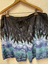 Catalina Island Wear Mens Swim Shorts Sz L Hawaiian Pocket Drawstring Mesh Lined