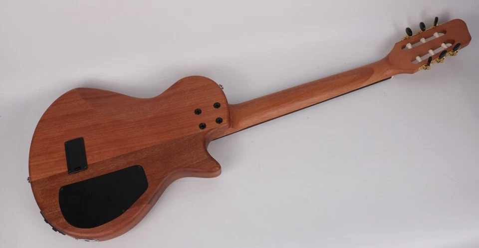 Cuerda de nylon guitarra eléctrica clásica viaje portátil incorporado efecto Foto 4 de 4