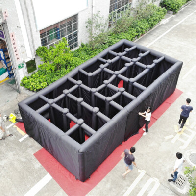 13x26x6.6ft Inflatable Maze Arena Inflatable Haunted House For Outdoor Game Fun
