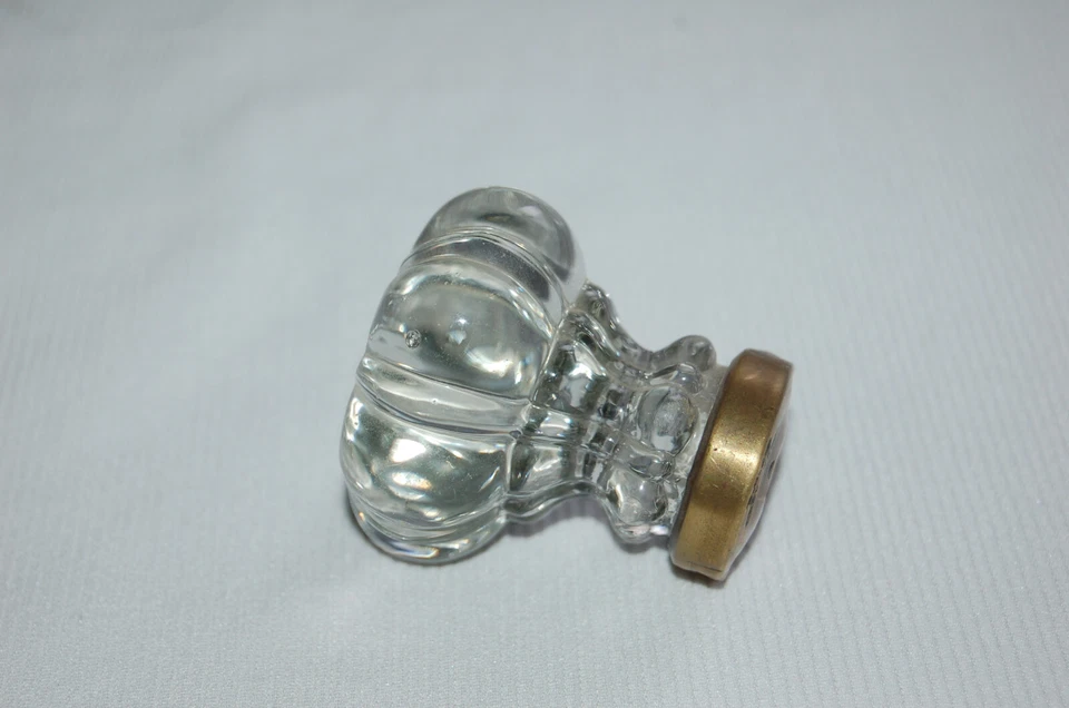 ANCIEN BOUTON DE PORTE DE MEUBLE TIROIR en CRISTAL /VERRE POIGNÉE ANCIENNE - Photo 2/3