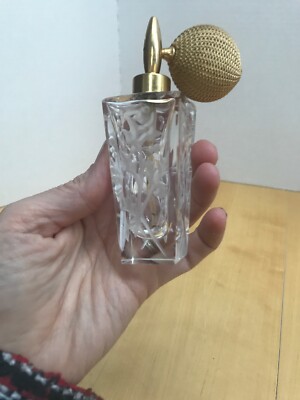 vtg ART DECO PERFUME ATOMIZER BACCARAT CUT CRYSTAL Le PARISIEN