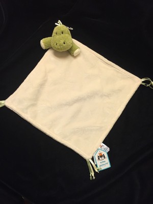 Jellycat Chime Chums Dinosaur Cream Green Blanket Soother Comforter Lovey New