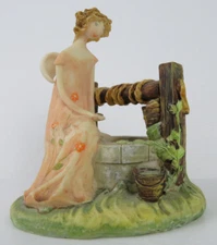 Angel by a Wishing Well Figurine from Heart-N-Hand  Making a Wish -  Precious