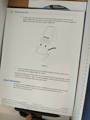 Texas Instruments Avigo 10 2 MB organizzatore intelligente raro Lotus Cue Cat PIM PDA - Foto 9 di 11