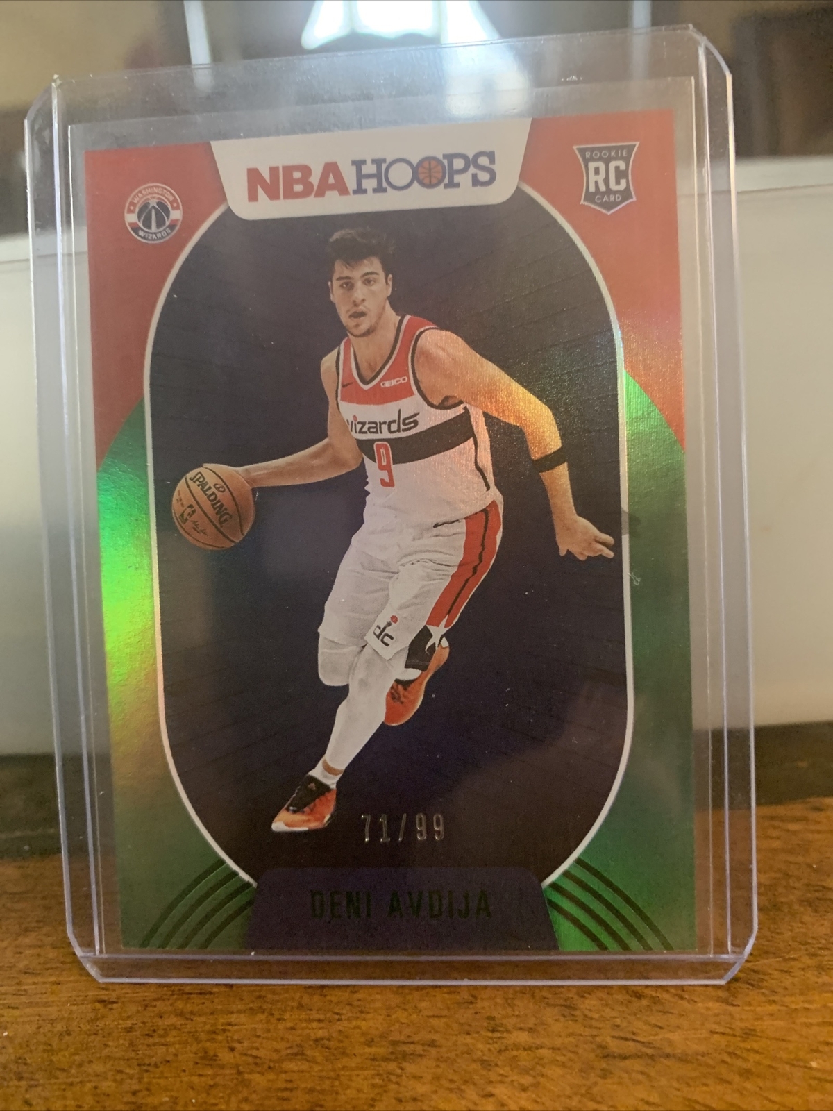 Deni Avdija 2020-21 NBA Hoops /99 Green Rookie Card #201 WASHINGTON WIZARDS RC