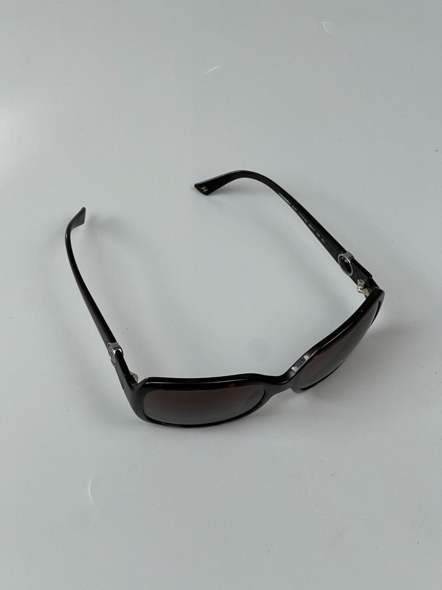 CHANEL 5147ブラック サングラス Women's Chanel 5147 Logo Flip Tortoise Shell Sunglasses Size 58/17