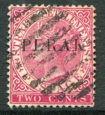 Malaysia (Perak) 1884-91 2c opt. type 15 SG 18d used (UNPRICED in SG)