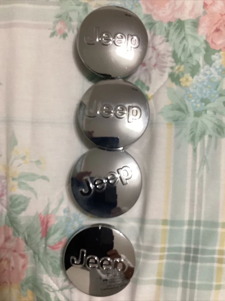 Jeep Grand Cherokee 2008-2020 tapa central 1LB77TRMC 2,5" Wrangler 2008-2020 OEM cromado 4 piezas Foto 4 de 4
