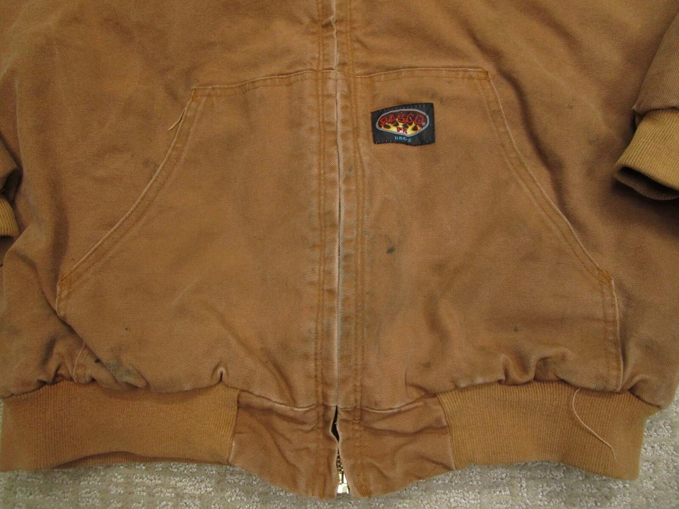 Rasco FR Jacket Men Extra Large Brown Fire Flame Resistant Heavy Duty Lined HRC2 - Image 3 of 4