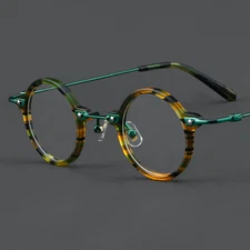 BETSION Luxury Retro Acetate Round Eyeglass frames Unisex Glasses Spectacles