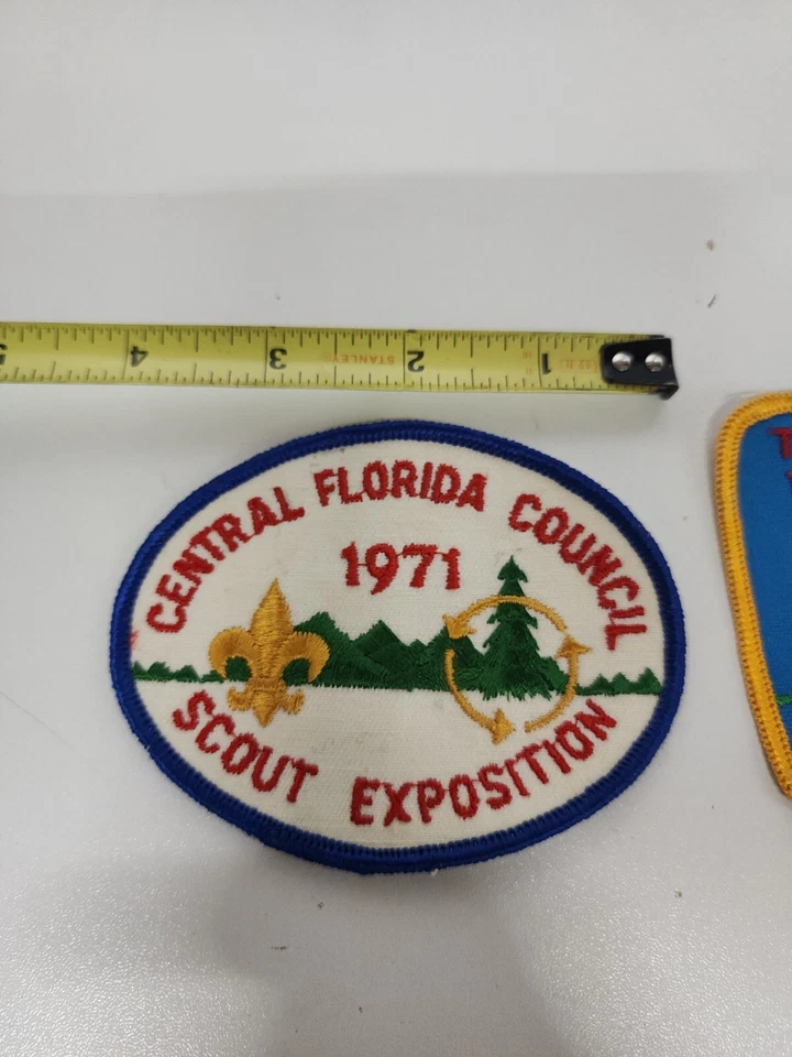 Lot of 2 Vintage South Florida Council BSA Boy Scout Exposition Patch 1971 1973 - Image 2 of 4