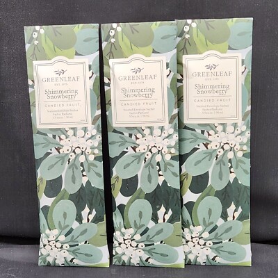 Greenleaf Sachets Shimmering Snowberry Scented 3 Slim singles new 