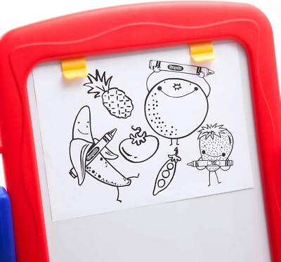 Crayola Qwikflip 2-Sided Easel Kids Magnetic Dry-Erase Board with