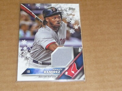2016 Topps Holiday Mega Box HANLEY RAMIREZ GAME USED JERSEY RED SOX T1463