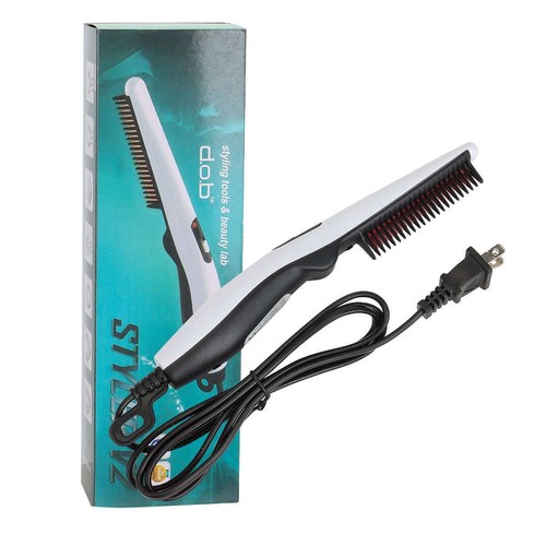 Pettine piastra barba riscaldamento rapido spazzola styler uomo professionale capelli elettrico calore - Foto 10 di 10