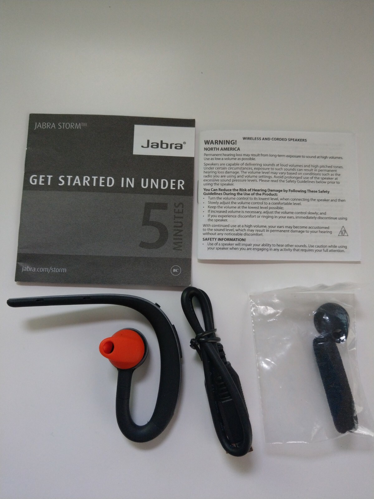 Refurbished Jabra Bluetooth Wireless Mono Headset Storm Black No Box Tracking For Sale Online
