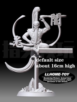 Anime zen master Long tail sit battle B Resin 3D Print GK Kit Figure Unpainted