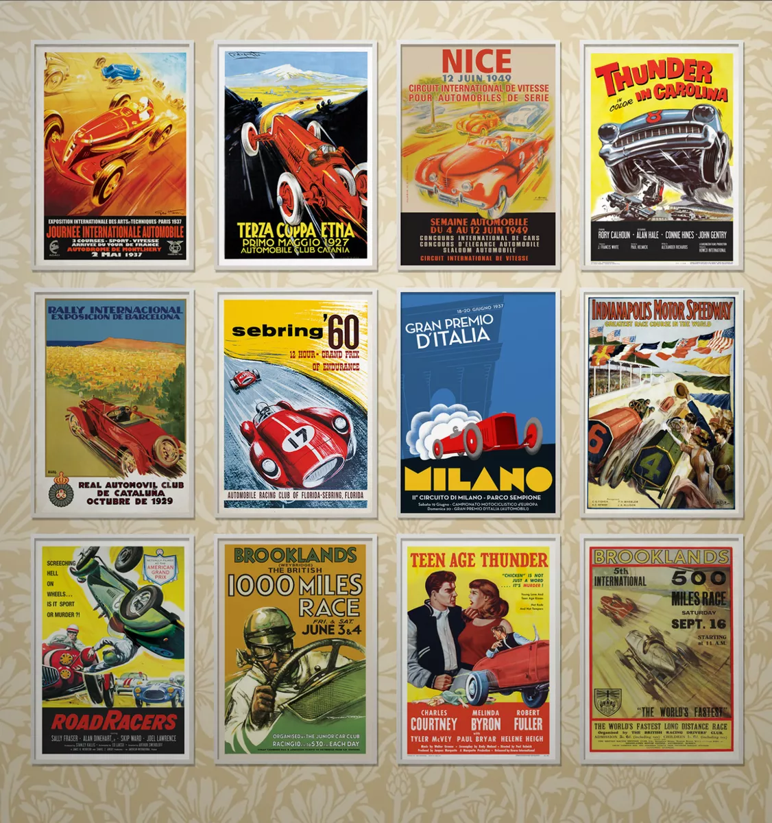 Retro Grand Prix Movie Poster - 60 x 40 Artist Signed and Numbered E –  The RACER Store