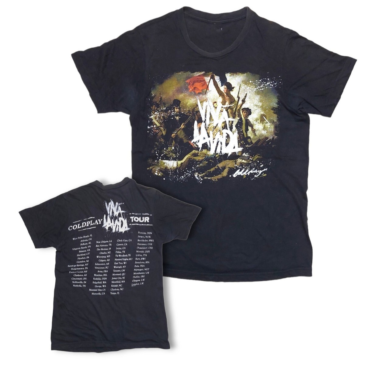 COLDPLAY コールドプレイ　2009ツアー　Ｔシャツ New Coldplay 2009 Viva La Vida Tour Gift For Fans Unisex S