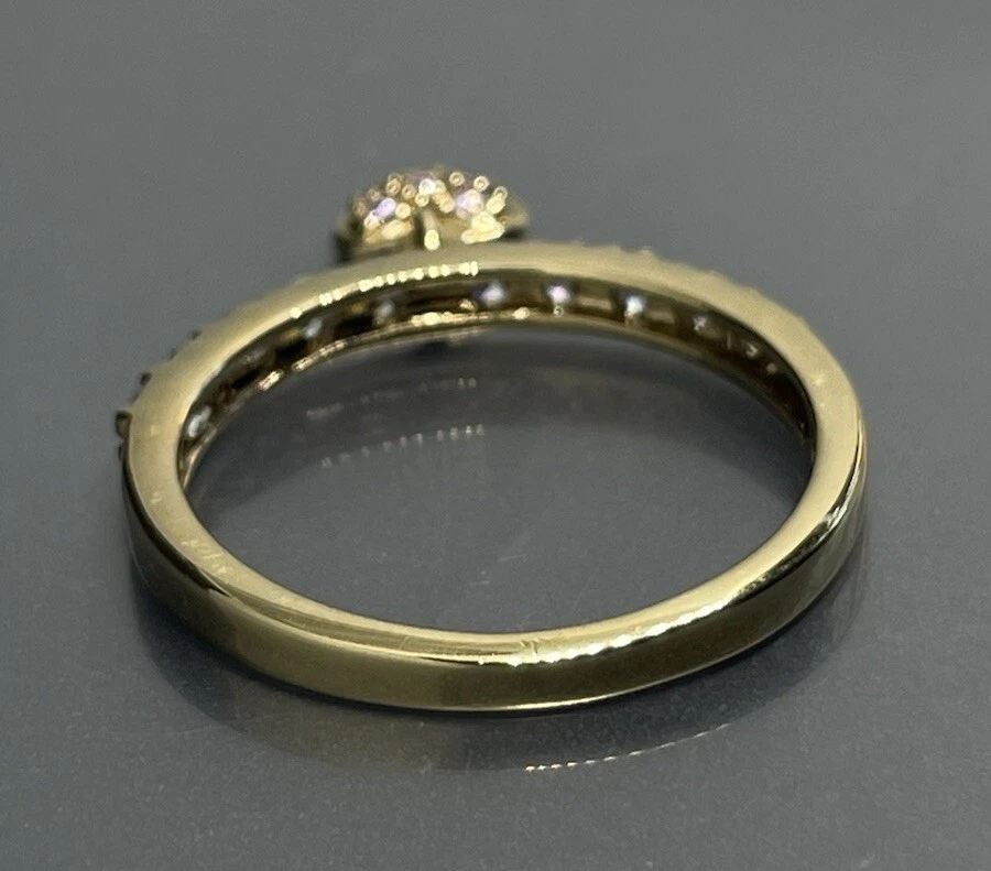 Anillo Kirks Folly Mujer Talla 11.25 Tono Dorado Faceta Blanco Rosa Cristal Corazón Dije Foto 3 de 4