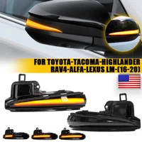 For 2016 -22 Toyota Tacoma Sequential Side Mirror Turn Signal Lights LED Smoked (For: More than one vehicle)