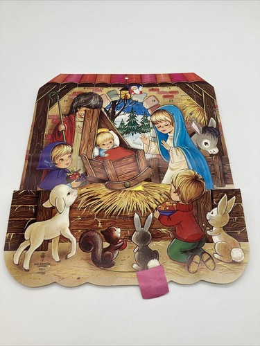GEMO Traditional Paper Advent Calendar Manger Scene Denmark Kruckow 7150-2