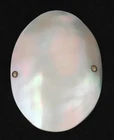 c. 1900 - LARGE ANTIQUE / VICTORIAN MOTHER of PEARL ROUNDED OVAL PIN / BROOCH