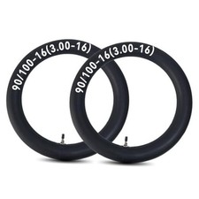 2 PCS 90/100-16 Dirt Bike Tube 3.00-16 Inner Tube with TR4 Straight Valve Stem