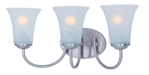 Maxim Lighting 10053FTSN Logan 3-Light Bath Vanity in Satin Nickel Finish - Picture 2 of 2