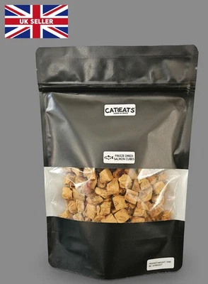 CATREATS 100G Natural Healthy Freeze Dried Salmon Cubes Bites Snacks Treats For Cats Food