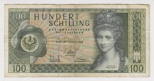 1969 Austria 100 Schilling 711533 Paper Money Banknotes Currency