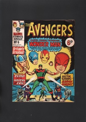 THE AVENGERS UK COMIC No 6  OCTOBER 27 1973 FREE UK POSTAGE