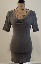 Express Sexy Basics Women's Grey Cowl Neck Dress