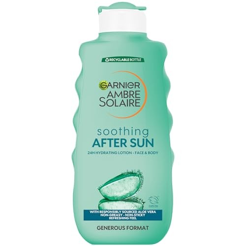 Garnier Ambre Solaire After Sun Lotion, for Face & Body, with Naturally 