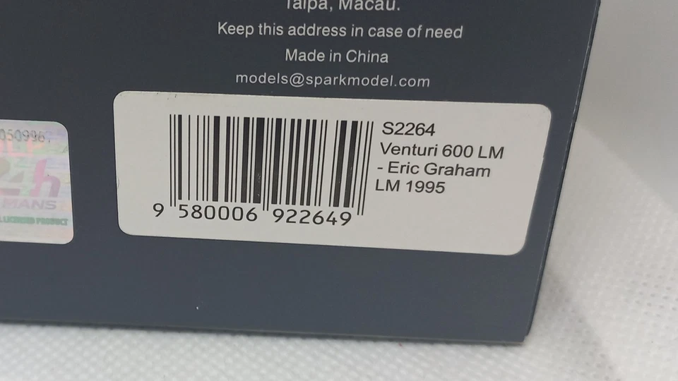 Venturi 600 LM nr. 45 24h Le Mans 1995 1/43 Spark S2264 - Immagine 4 di 4