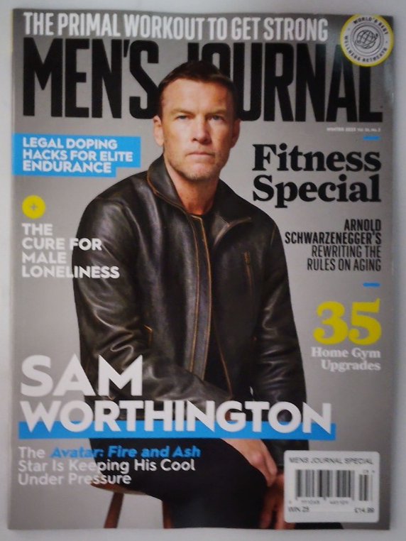 Men's Journal magazine Winter 2025 Fitness Special: Avatar's Sam Worthington