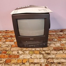 RCA T09082 9" Portable CRT TV VCR Combo Retro Gaming PARTS No Remote No Cord