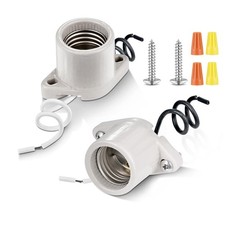 Surface Mount Light Socket,E26 Medium Screw Porcelain Bulb Socket,Cleat Lamp ...