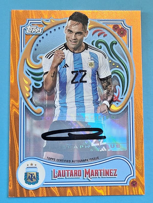 2023 Topps Argentina Fileteado Lautaro Martinez Auto Orange Autograph SSP /25