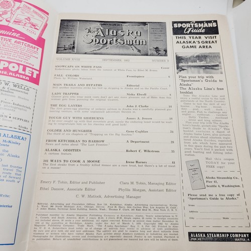 September 1952 Alaska Sportsman Magazine Article Lady Trapper Hunting Fishing - Picture 7 of 9