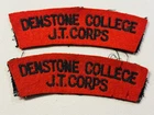 WW2 DENSTONE COLLEGE Junior Training Corps Military Army Shoulder Title Badges