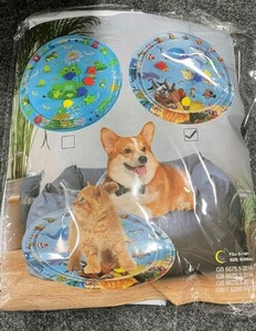 Interactive Cat Water Play Mat Inflatable Splash Pad Ocean Fish Theme Sensory PV