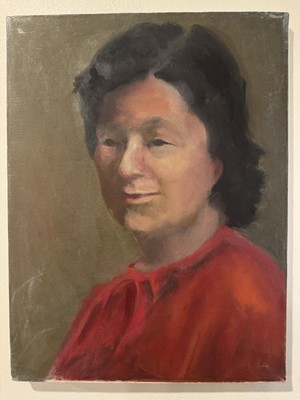 Vintage ''The Helper'' Woman Portrait Oil Painting Figure Study 12x16 Canvas