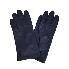 Vintage Fownes Womens Genuine Blue Leather Gloves Sz 7.5 Antron Lined NWOT