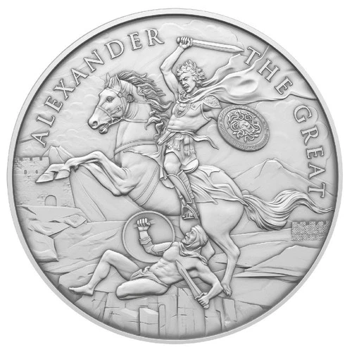 1-oz Alexander the Great Design .999 Fine Silver Round