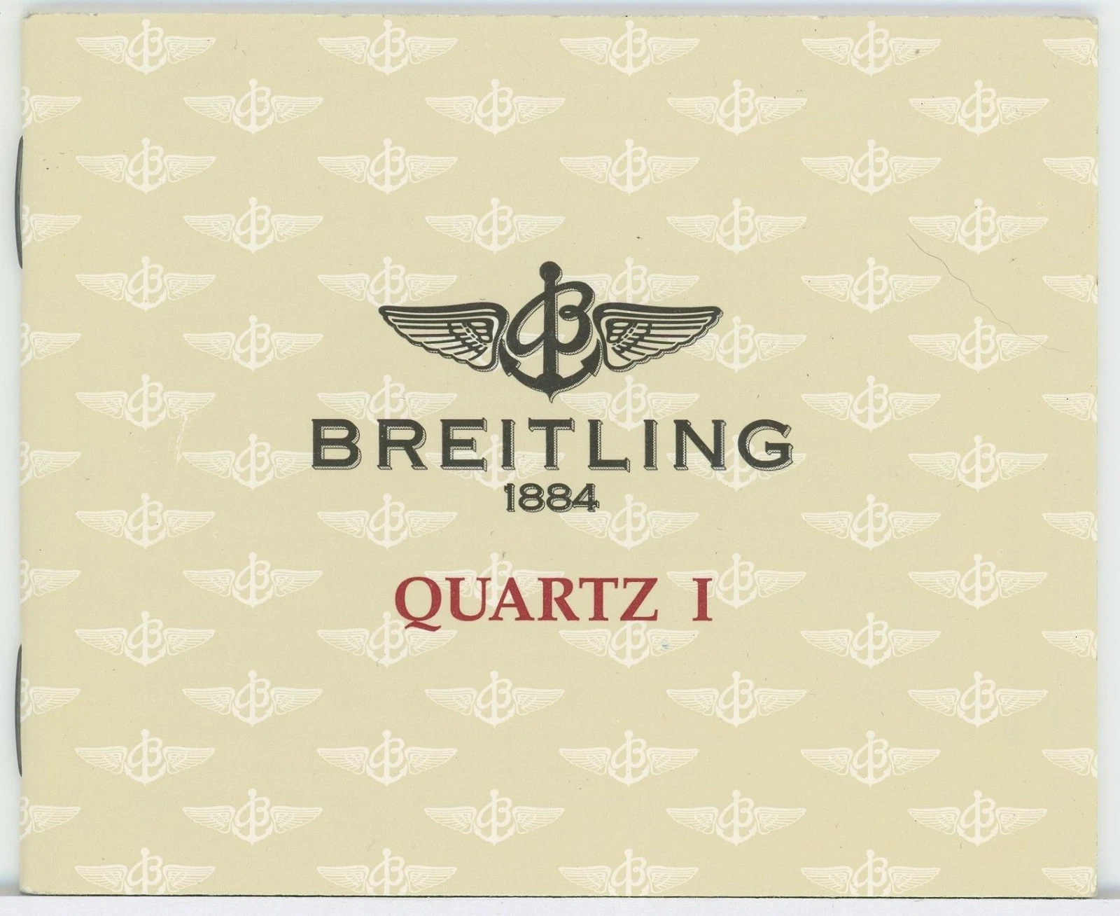 Breitling Quartz I Instruction Booklet Manual