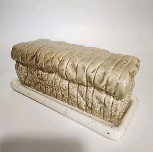 Ceramic Butter Dish Shaped Loaf Of Bread - 第 1/6 張圖片